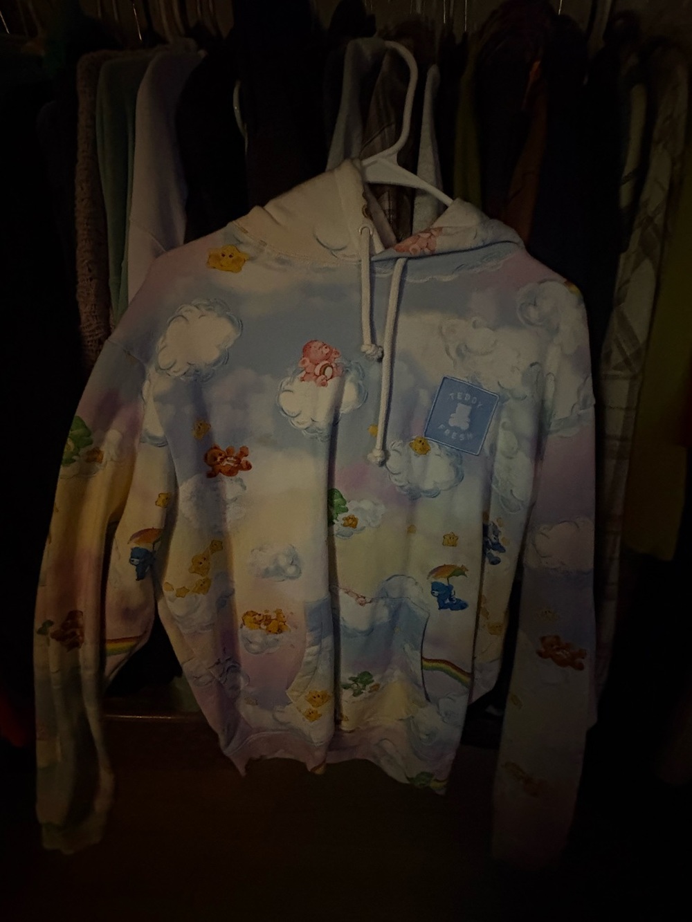 Teddy Fresh Pastel Cloud Crewneck Hoodie - Multicolor Clouds